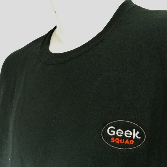 GEEK SQUAD Tech Repair Employee Uniform Black Sweatshirt NWT Size L Large - Picture 2 of 9